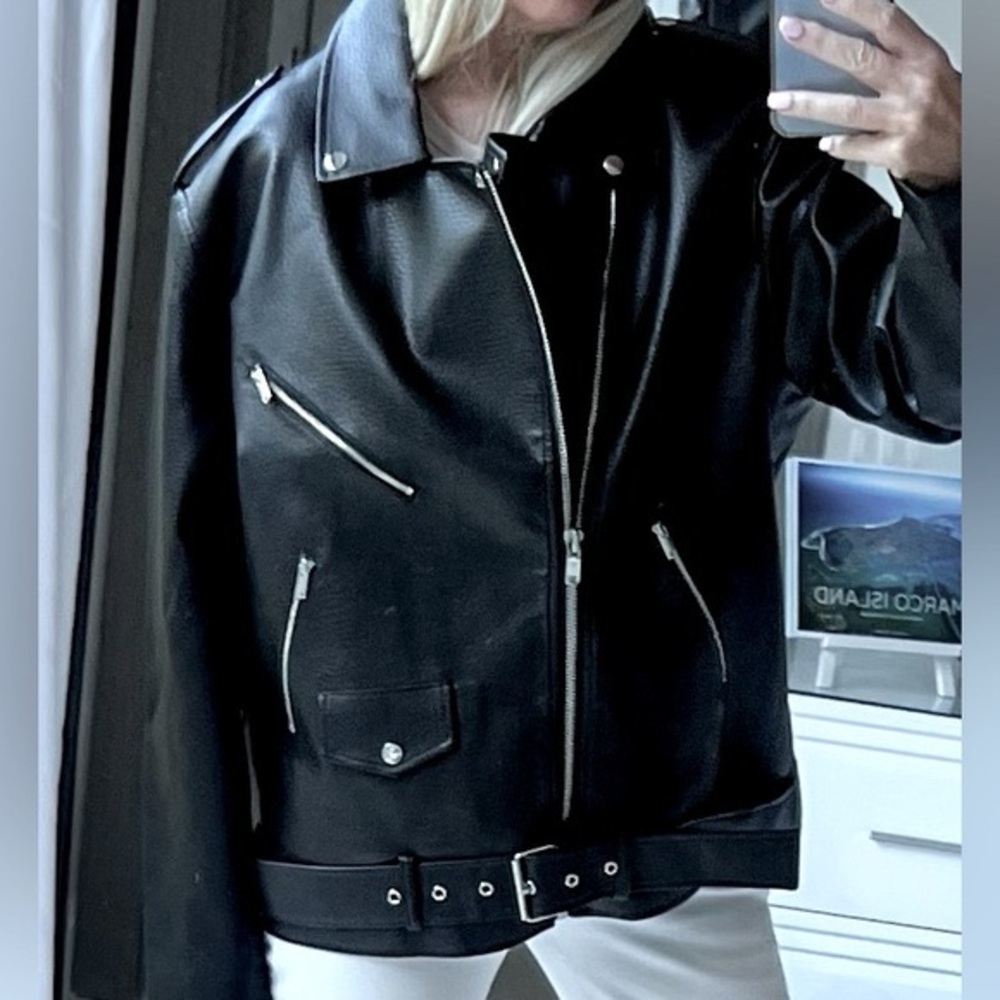 Rumored Black Leather Jacket - image 2